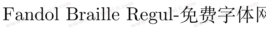Fandol Braille Regul字体转换